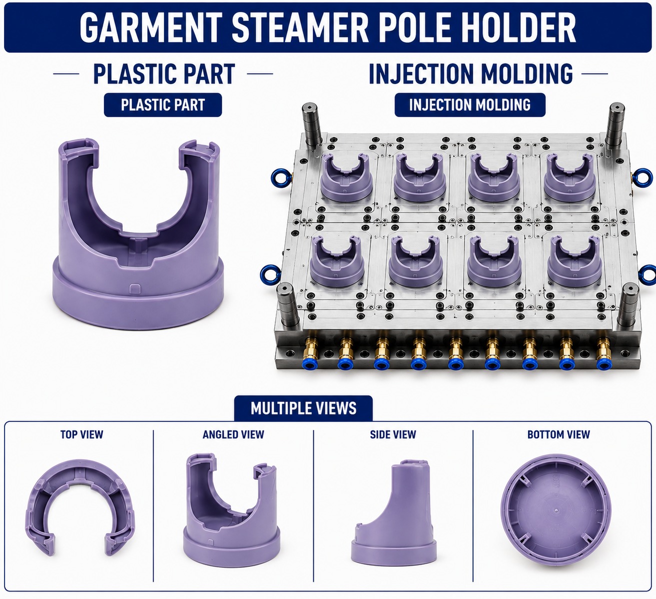 Garment Steamer Plastic Pole Holder Mould and Moulding Service